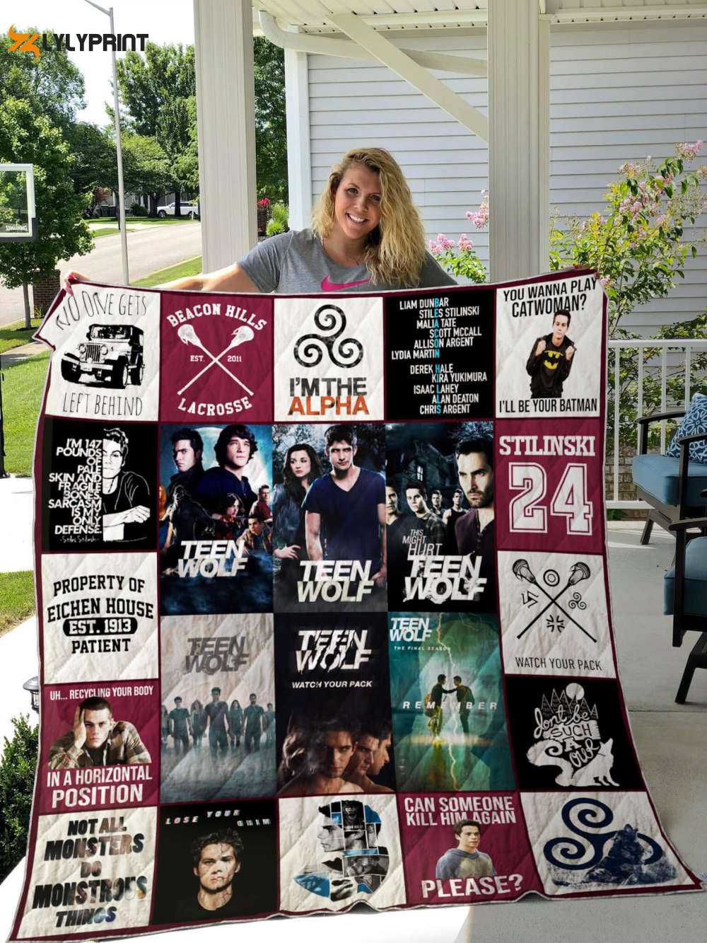 teen wolf quilt blanket for fans home decor gift 1