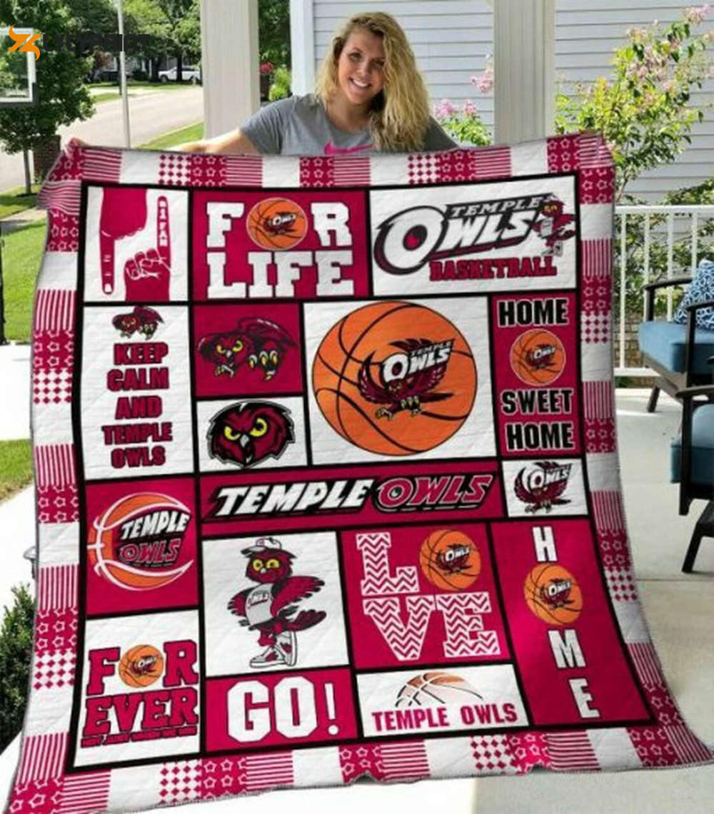 temple owls 2 quilt blanket for fans home decor gift 1