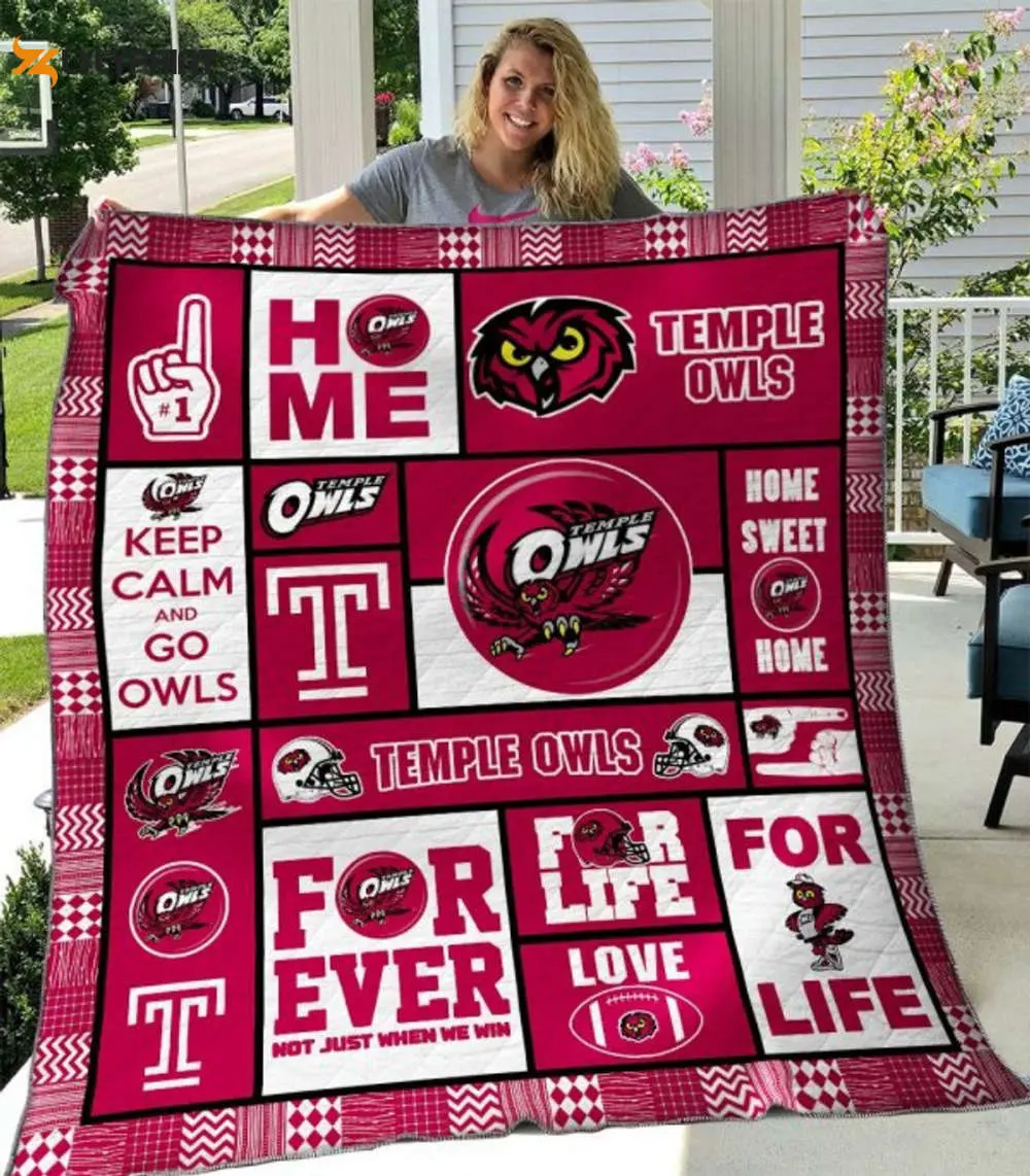 temple owls 2 quilt blanket