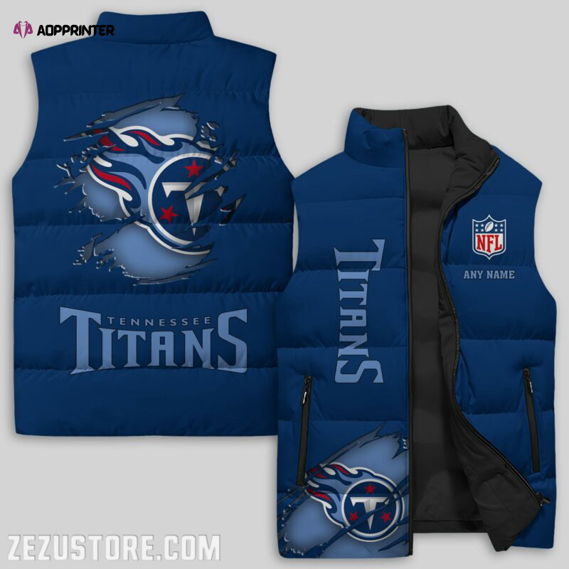 tennessee titans nfl sleeveless puffer jacket custom for fans gifts 3