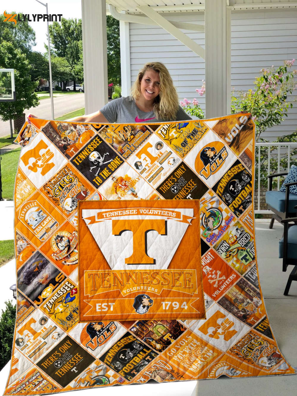 tennessee volunteers 1 quilt blanket for fans home decor gift