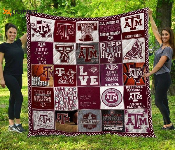 texas a m aggies 2 quilt blanket for fans home decor gift