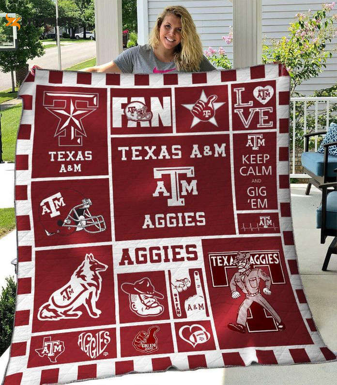 texas a m aggies quilt blanket for fans home decor gift 3d