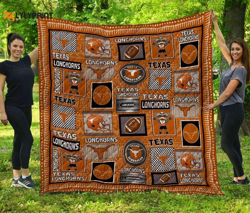 texas longhorns 3d customized quilt blanket