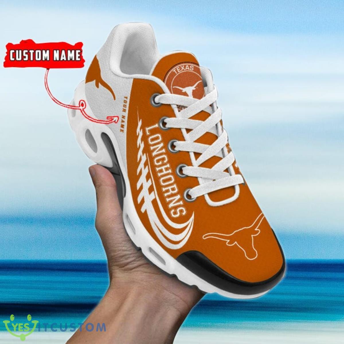 texas longhorns custom name air cushion sports shoes