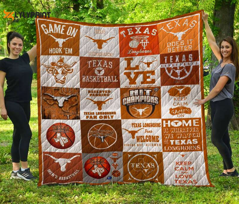 texas longhorns football 3d customized quilt blanket