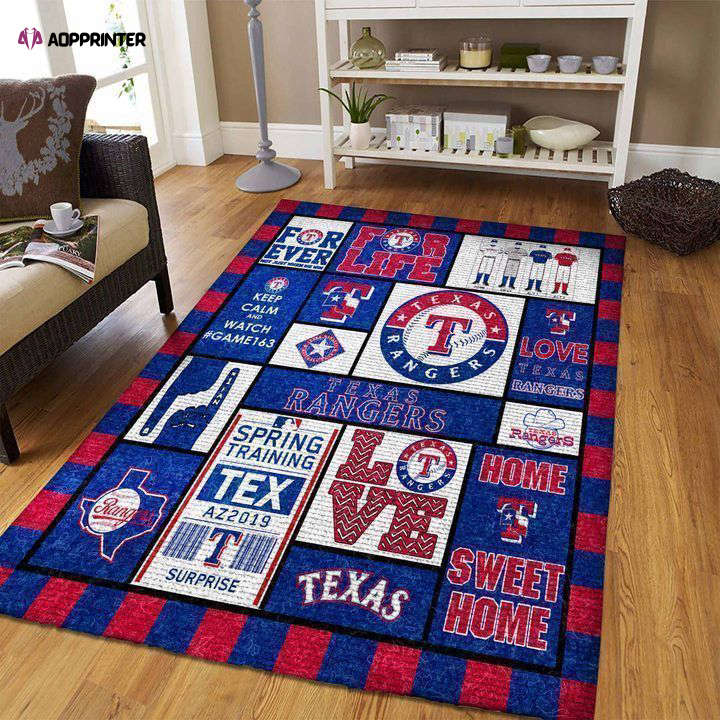 texas rangers rug living room floor decor fan gifts 3