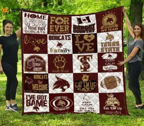 texas state bobcats quilt blanket 2 500x435 1