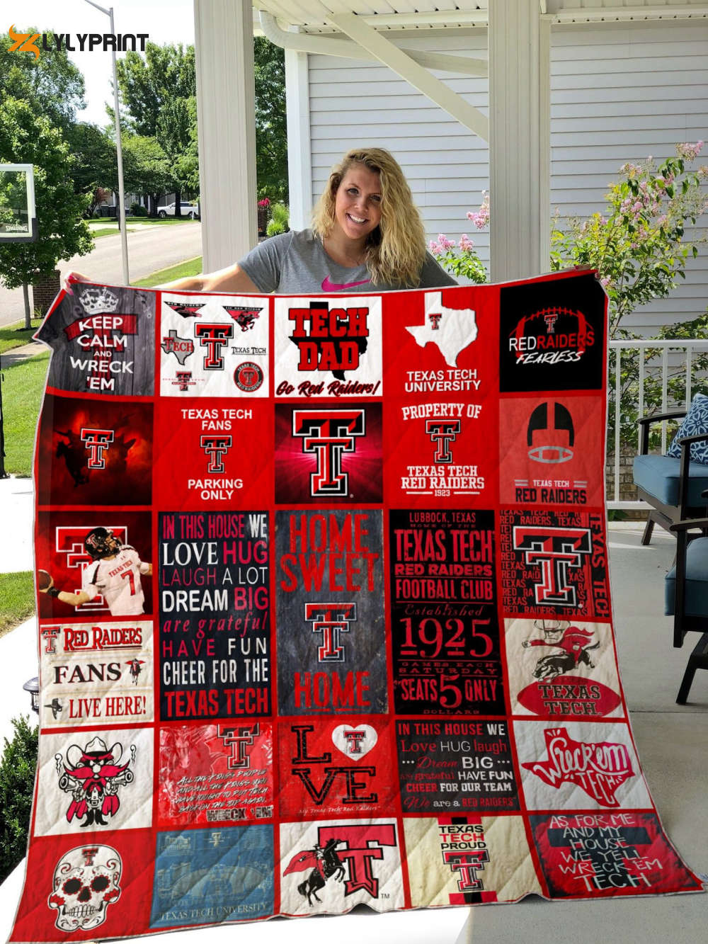 texas tech quilt blanket for fans home decor gift 1 3