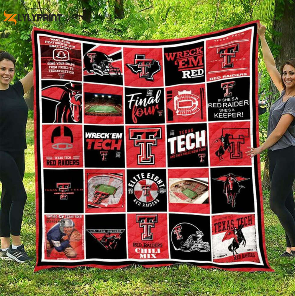 texas tech red raiders quilt blanket for fans home decor gift