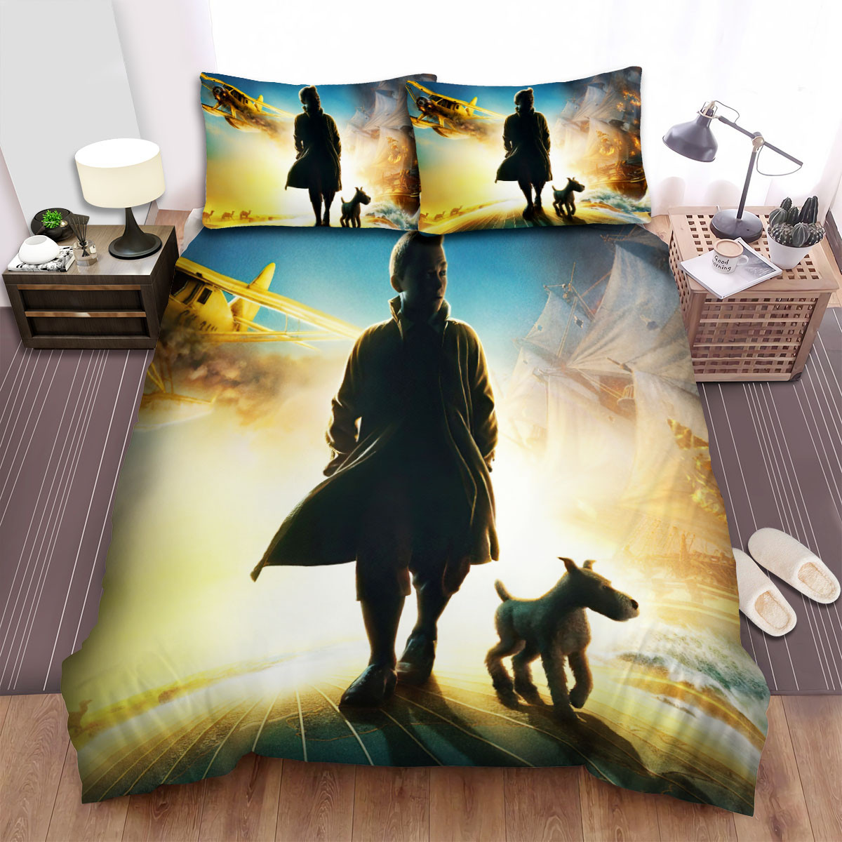 the adventures of tintin plane ship animation duvet cover bedroom sets comfortable bedding sets wyfmx