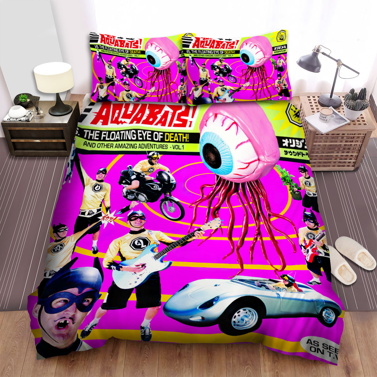 the aquabats the floating eye of death album cover bed sheets spread comforter duvet cover bedding sets h5khb