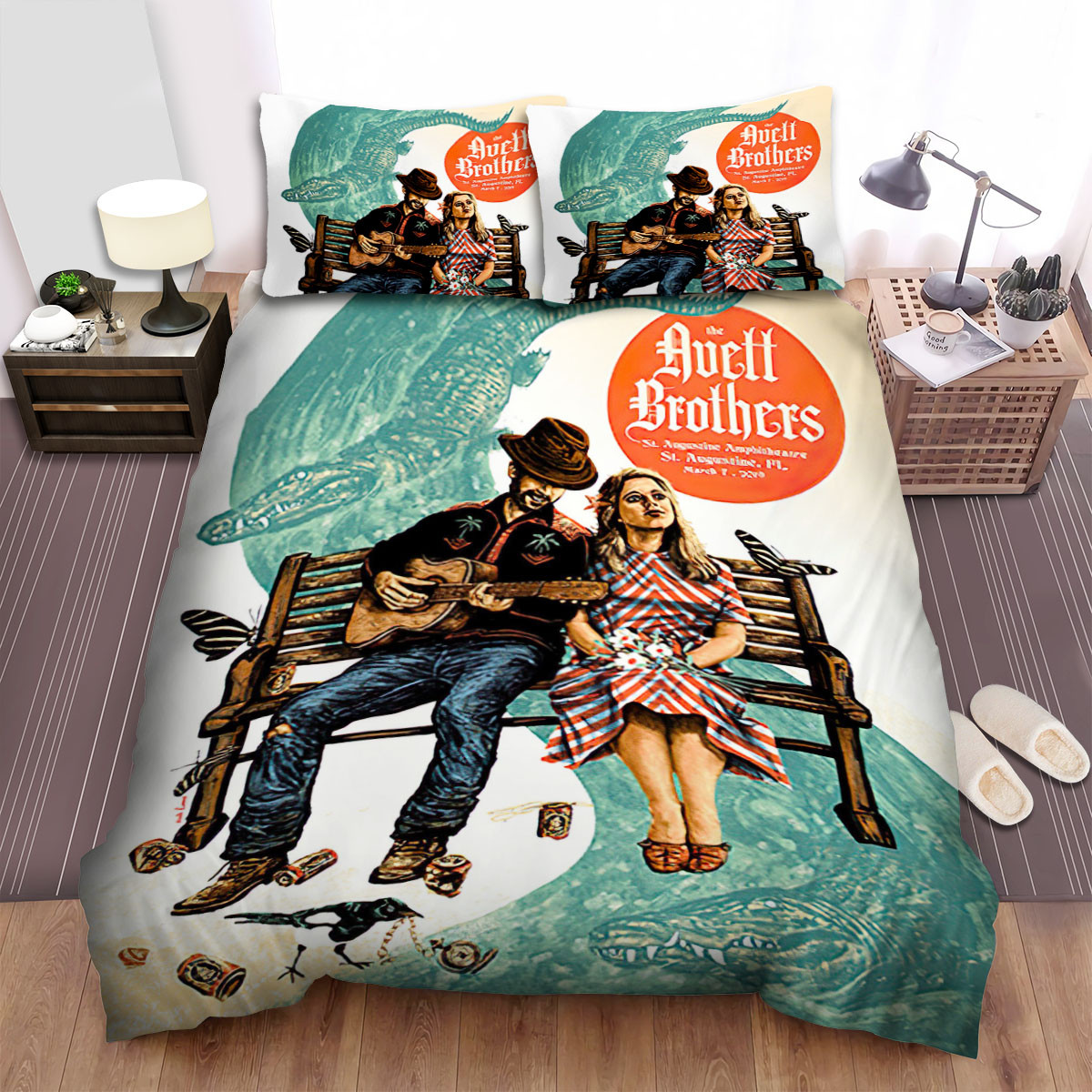 the avett brothers st augustine concert poster art bed sheets spread comforter duvet cover bedding sets p2bfa