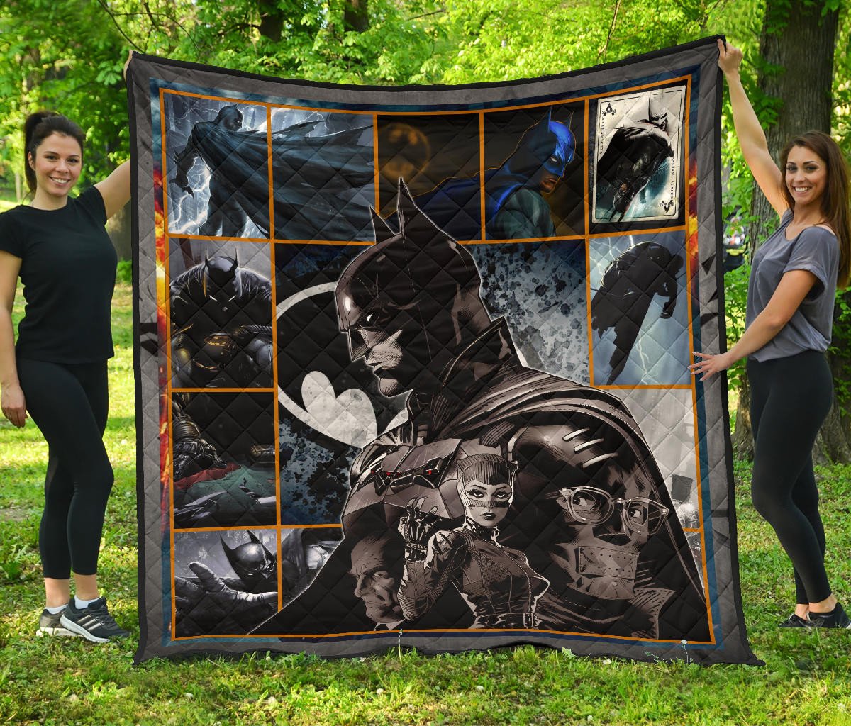 the bat man premium quilt blanket movie home decor custom for fans iwejl