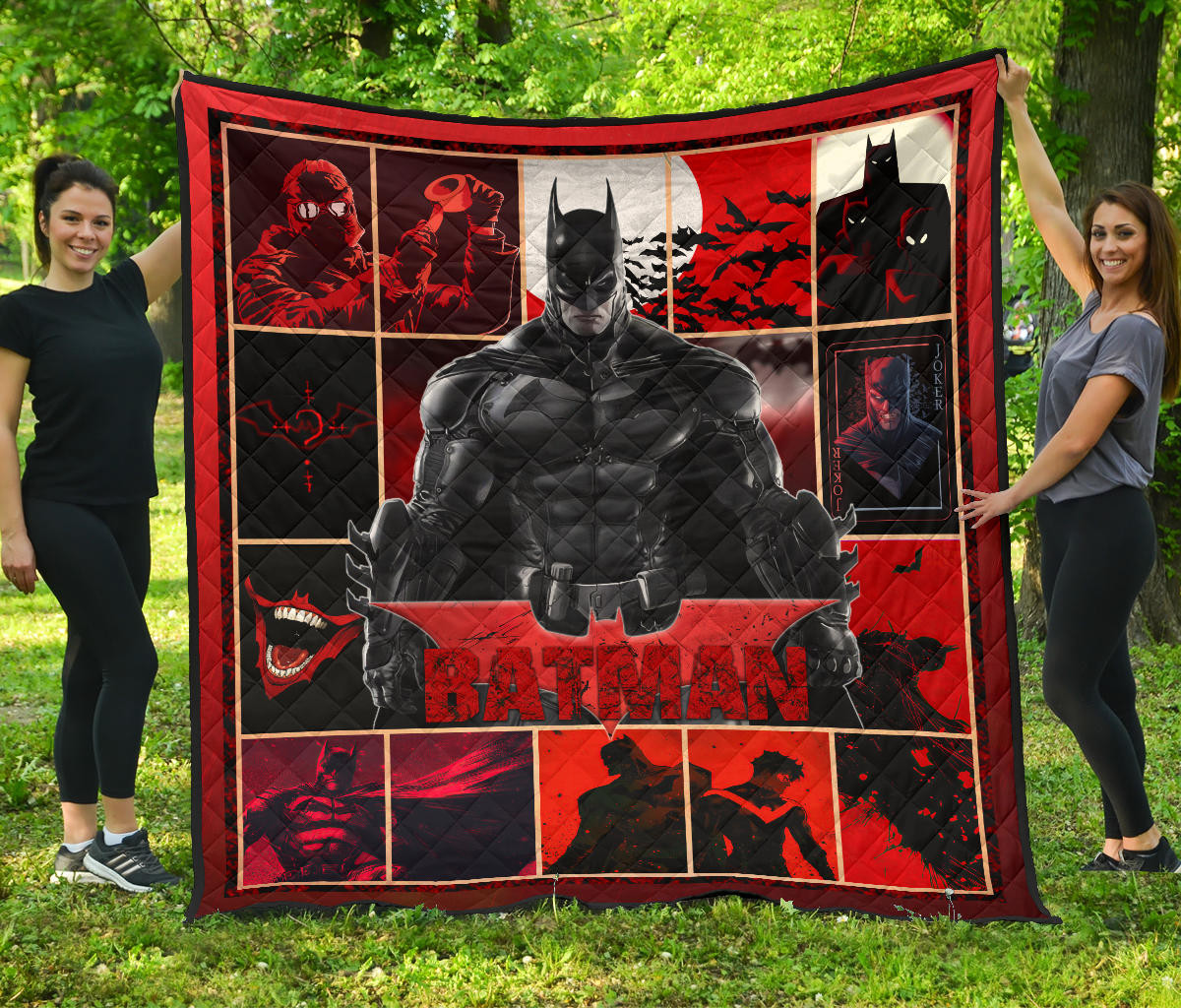 the bat man premium quilt blanket movie home decor custom for fans nune3