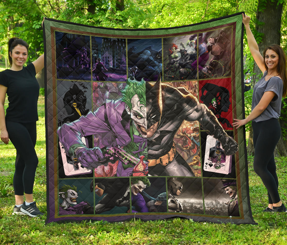 the bat man vs joker the clown premium quilt blanket movie home decor custom for fans wdrrp