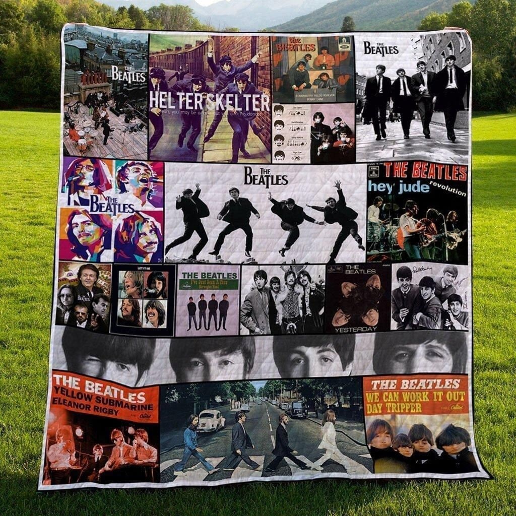 the beatles 2 rock band music album cover quilt blanket bezqd