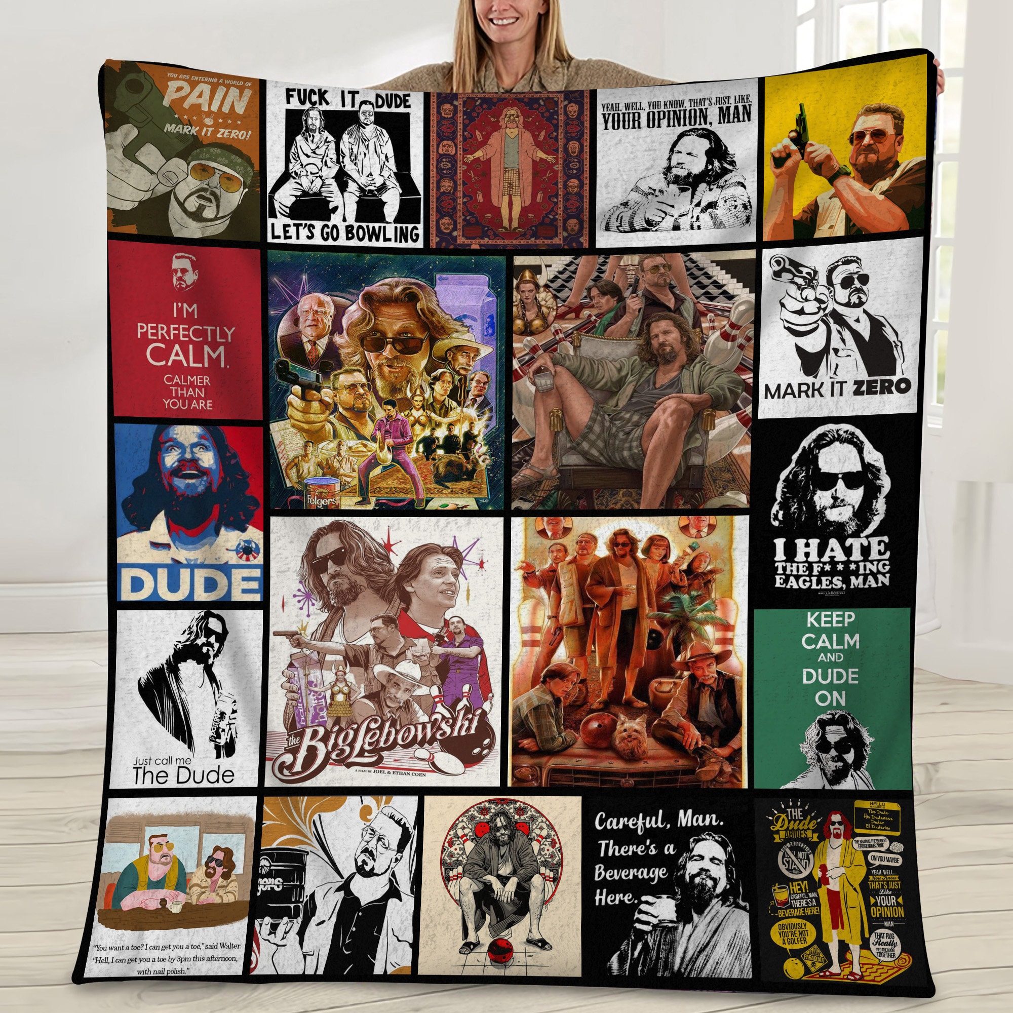 the big lebowski classic movie 80s film blanket 42ukg