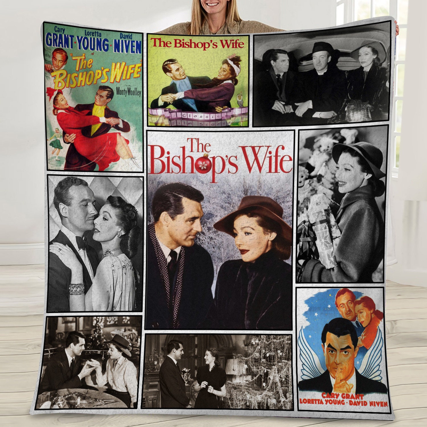 the bishop s wife vintage 90s chrismtas funny movie blanket drmhk