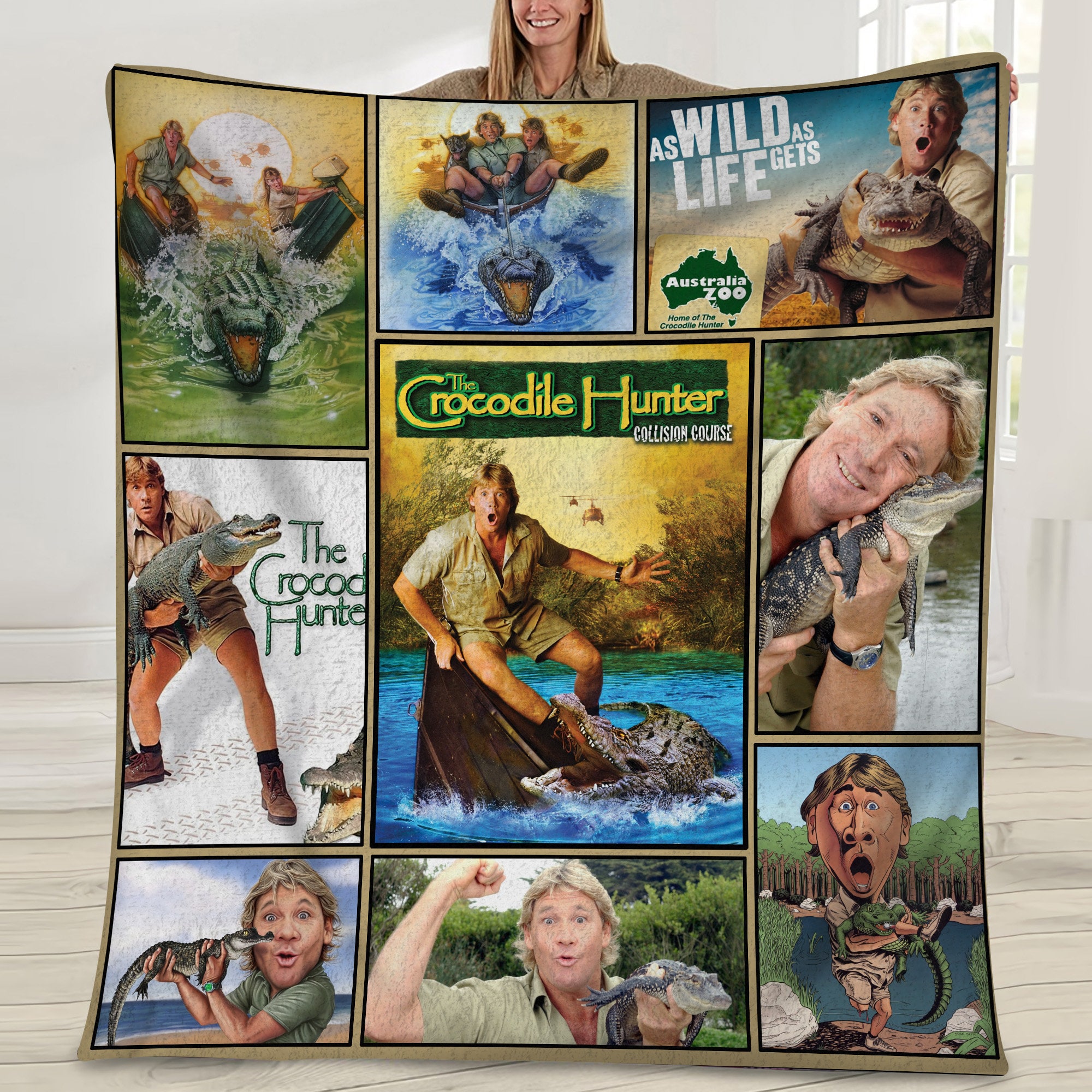 the crocodile hunter steve irwin tv show blanket yx7gr