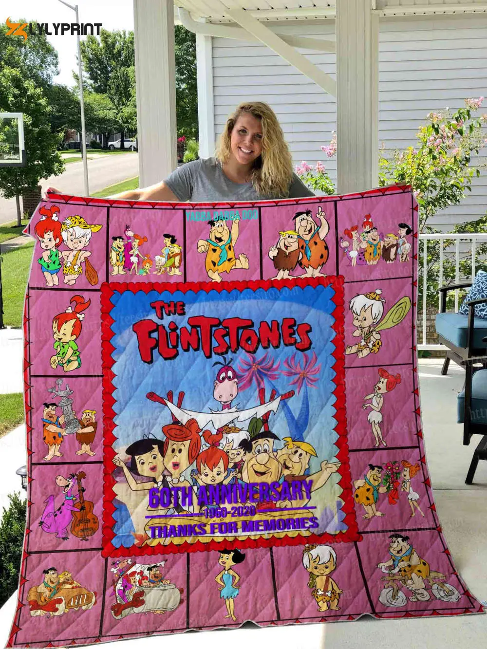 the flintstones quilt blanket 2b