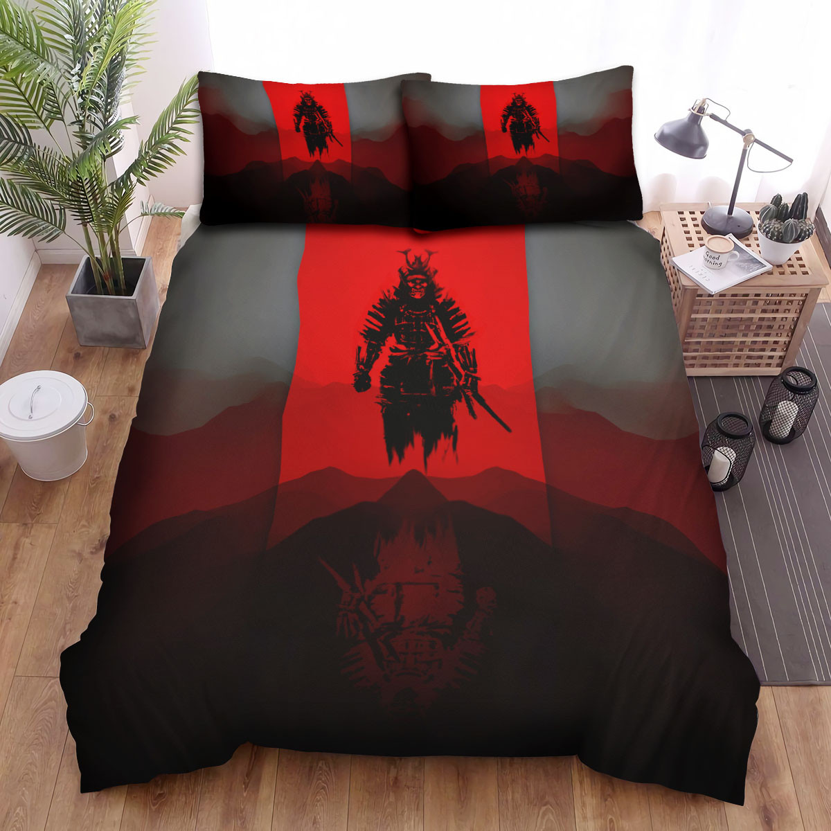 the ghost of a samurai digital illustration duvet cover bedroom sets comfortable bedding sets pjsqc