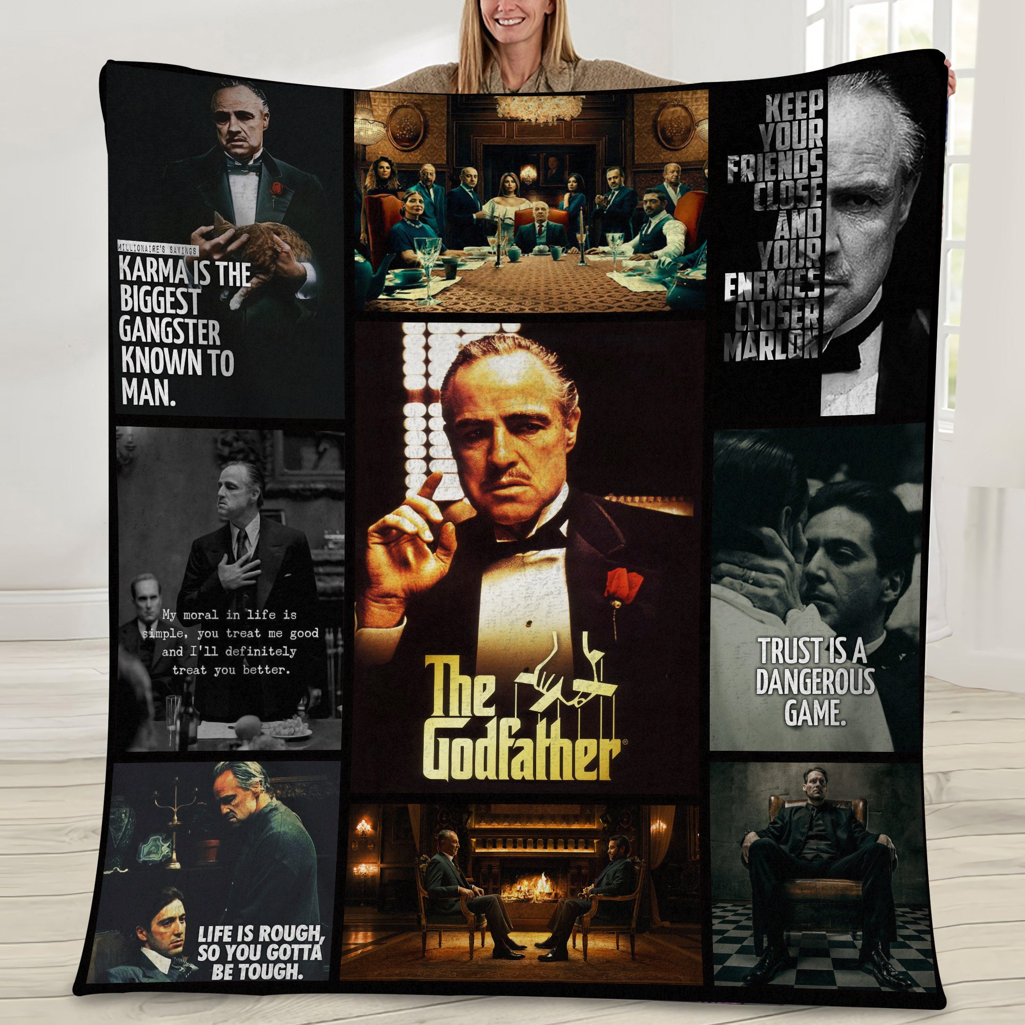 the godfather movie blanket bqgq5