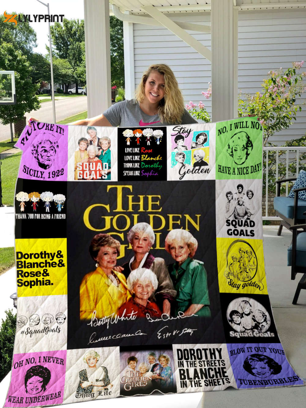 the golden girls 2 quilt blanket for fans home decor gift