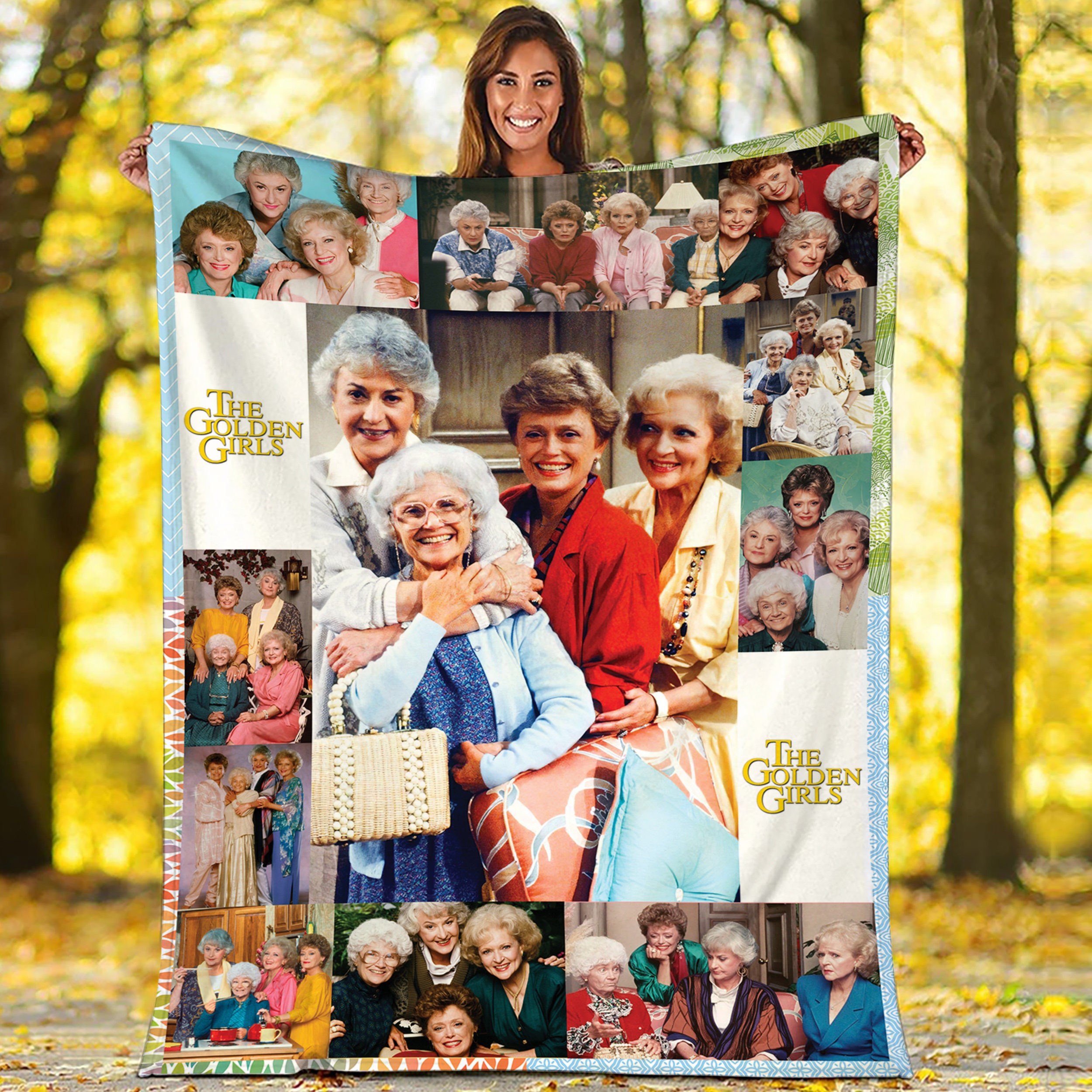 the golden girls fleece blanket vintage movies tewbr