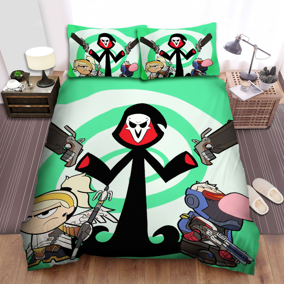 the grim adventures of billy mandy as overwatch heroes bed sheets spread duvet cover bedding sets 9g9xd