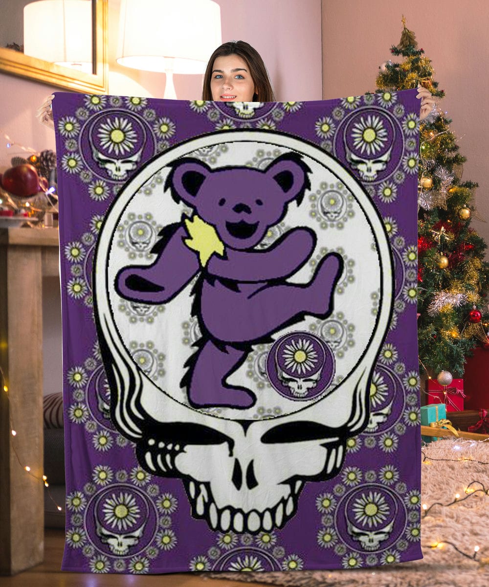 the iconic dancing bear grateful dead blanket zxz9m