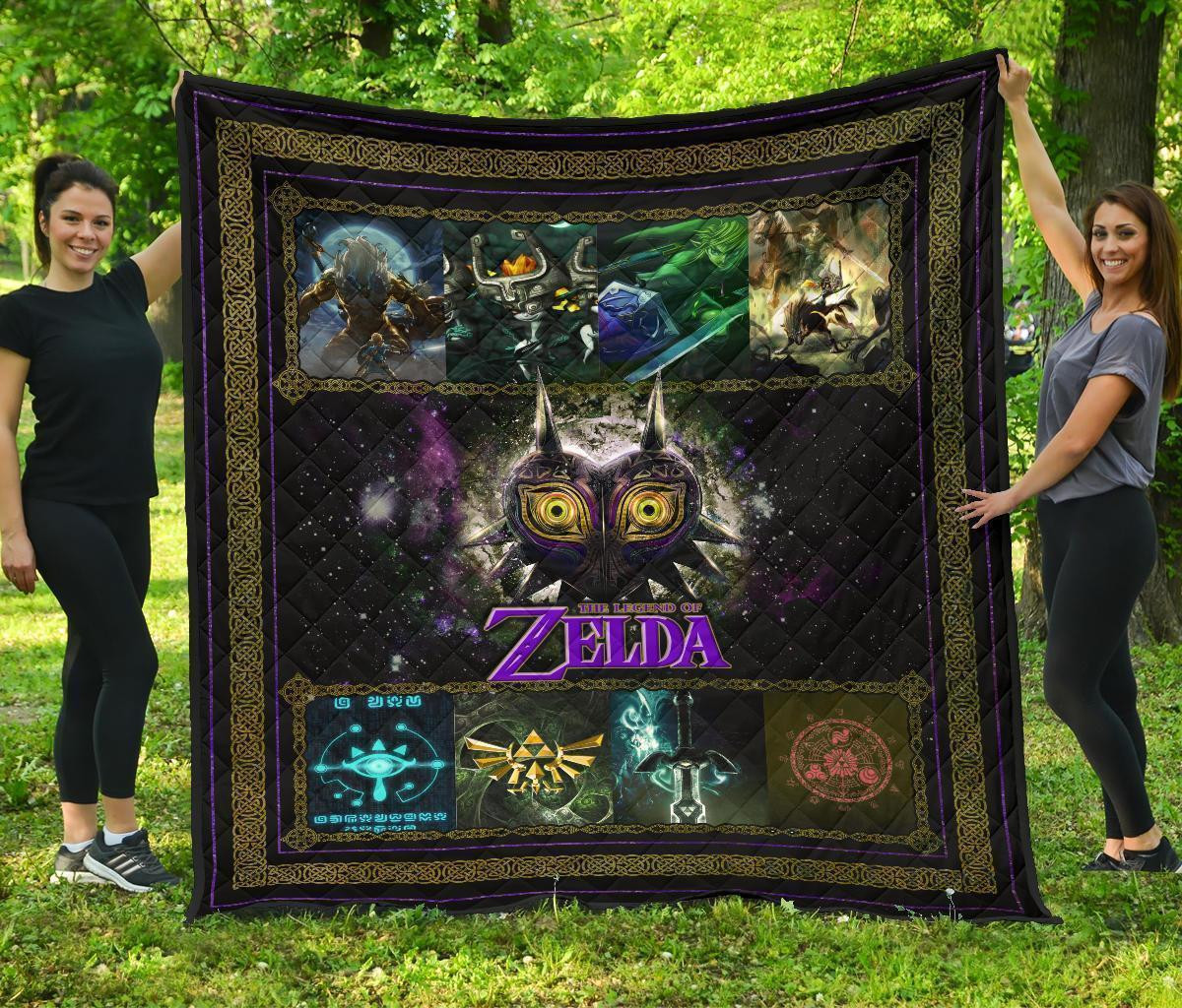 the legend of zelda majoras mask quilt blanket gift idea qvksl