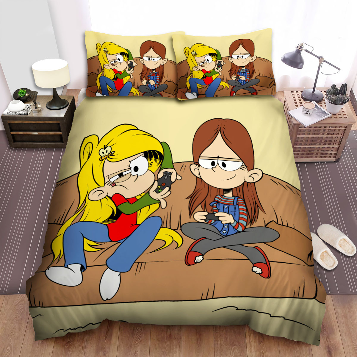 the loud house playing games bed sheets spread duvet cover bedding sets sbaml