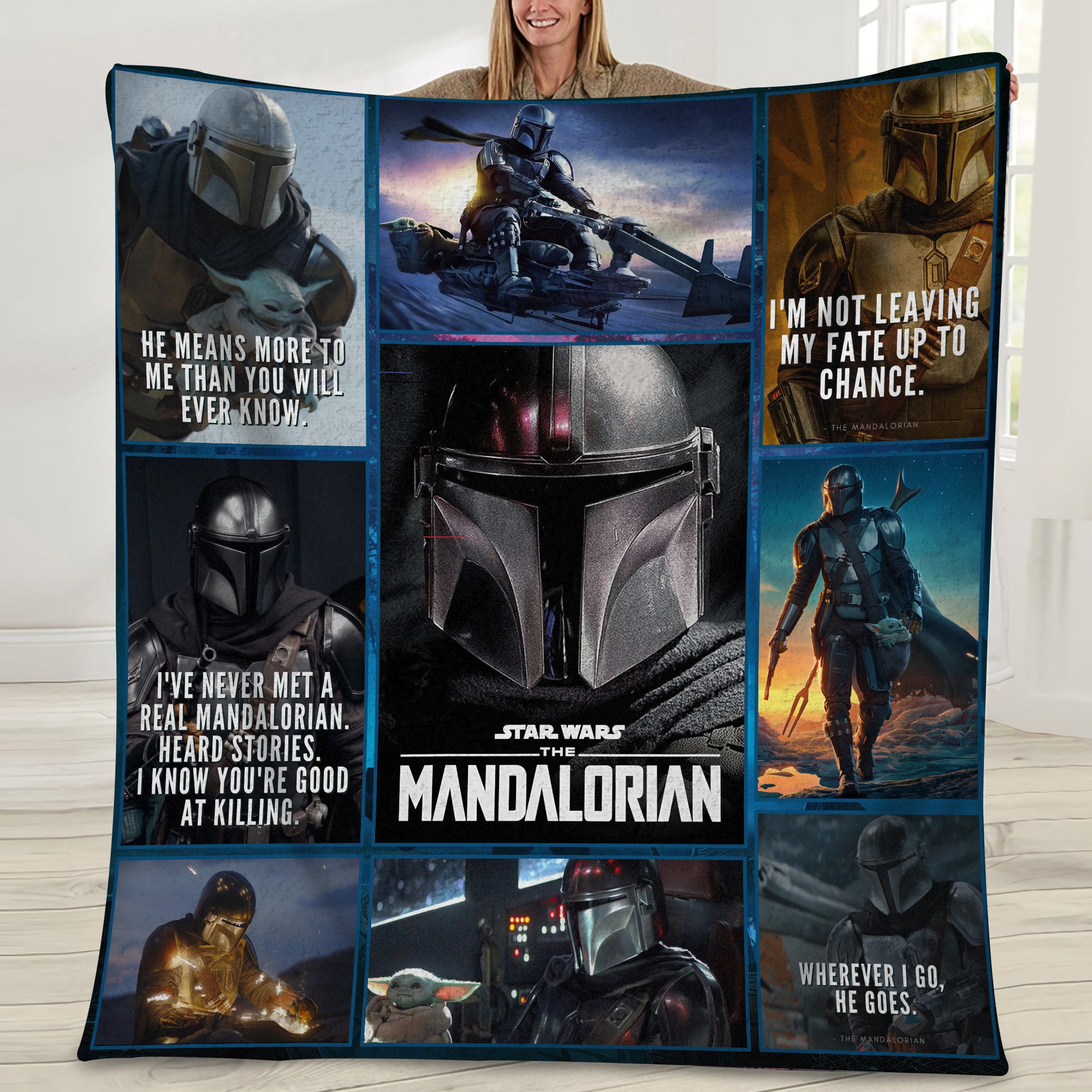 the mandalorian star wars blanket trs1x