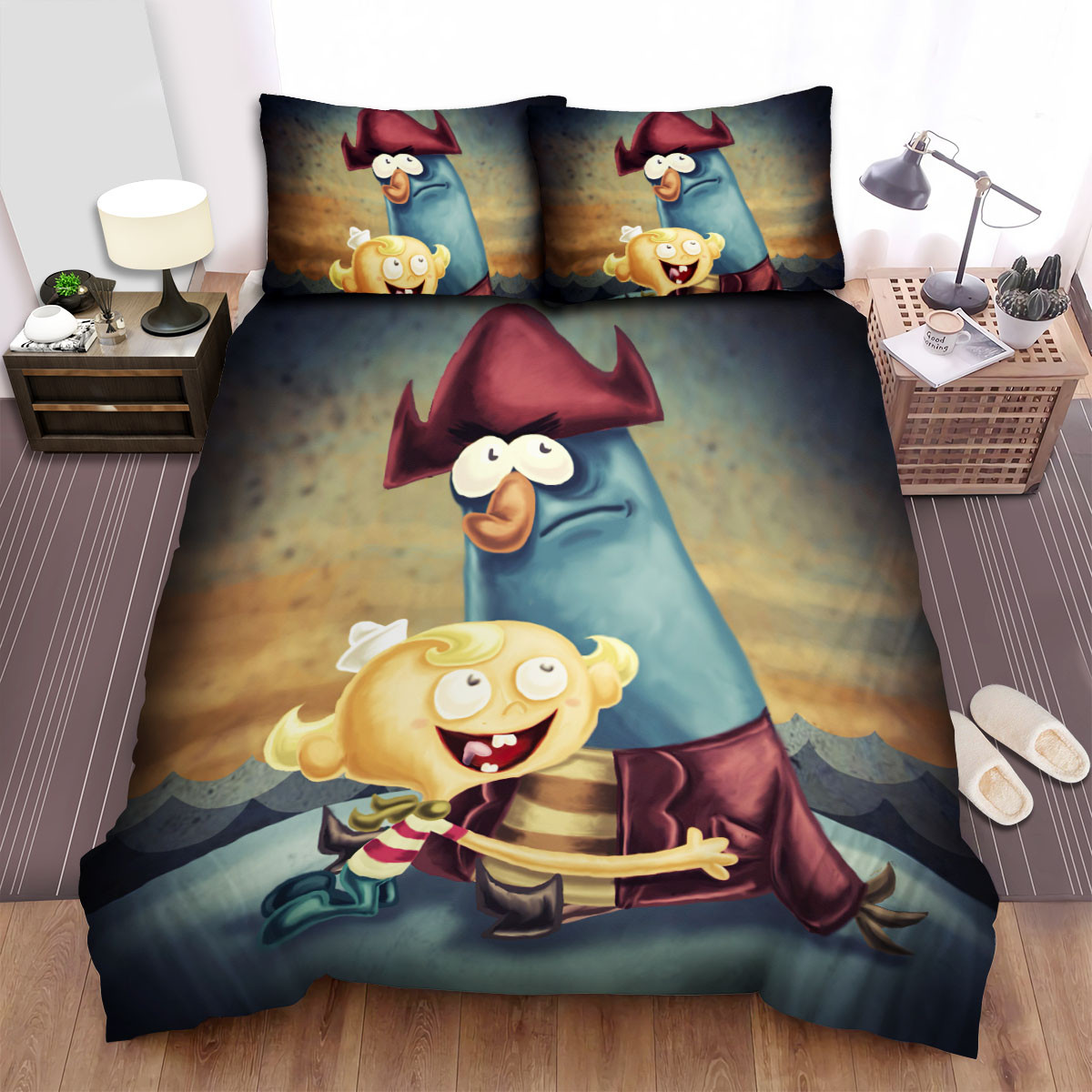 the marvelous misadventures of flapjack flapjack hugging captain bed sheets spread duvet cover bedding sets 4e2qv