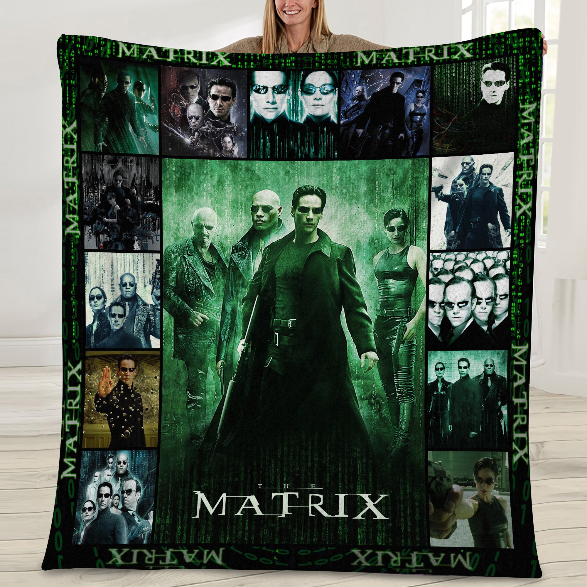 the matrix the matrix sci fi action movie fan blanket zlif6