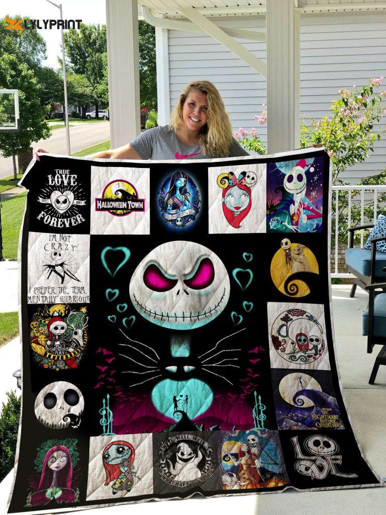 the nightmare before christmas poster 3d quilt blanket