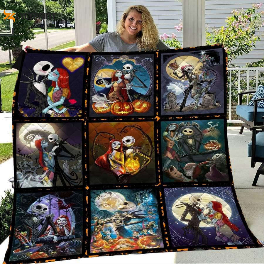 the nightmare before christmas quilt blanket the nightmare before christmas fan gift jack and sally art quilt blanket