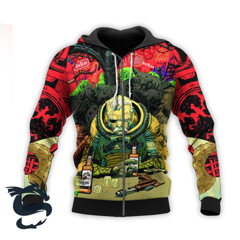 the old man of fear agent drink jim beam hoodie and zip hoodie santa joker 2 1600x