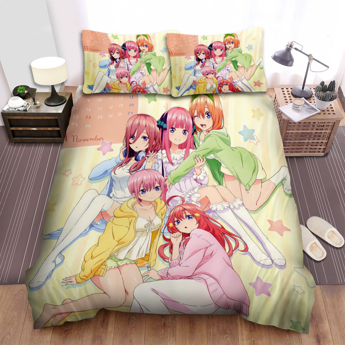 the quintessential quintuplets in pajamas bed sheets spread duvet cover bedding sets rjrvw