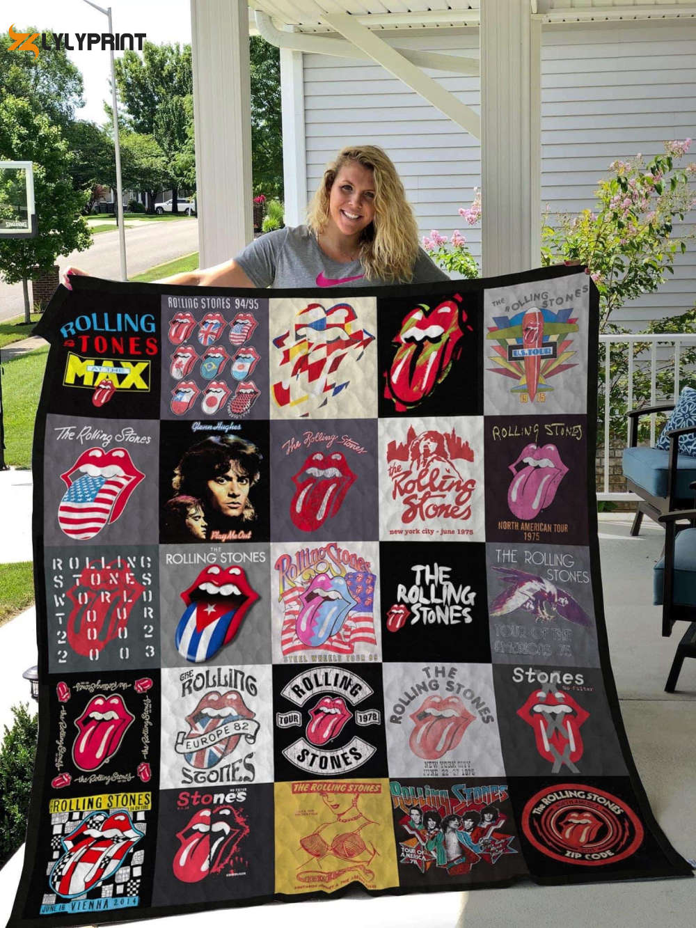 the rolling stones 1 quilt blanket