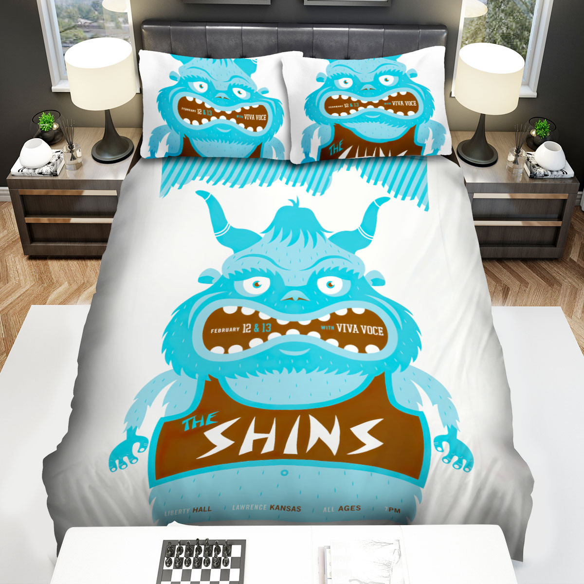 the shins band blue monster art bed sheets spread comforter duvet cover bedding sets yp0cj