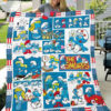 the smurfs quilt blanket for fans home decor gift 1