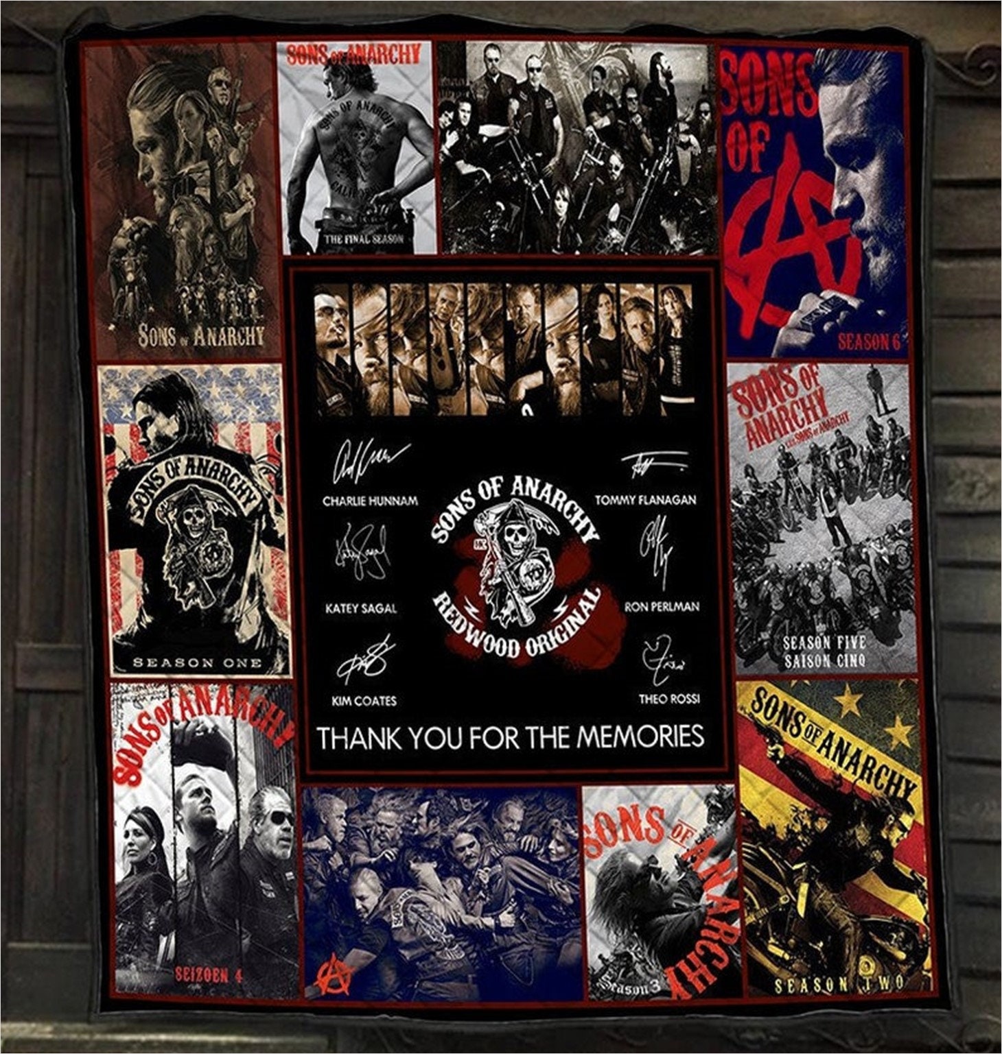 the sons of anarchy 13th anniversary movie fan blanket muduo