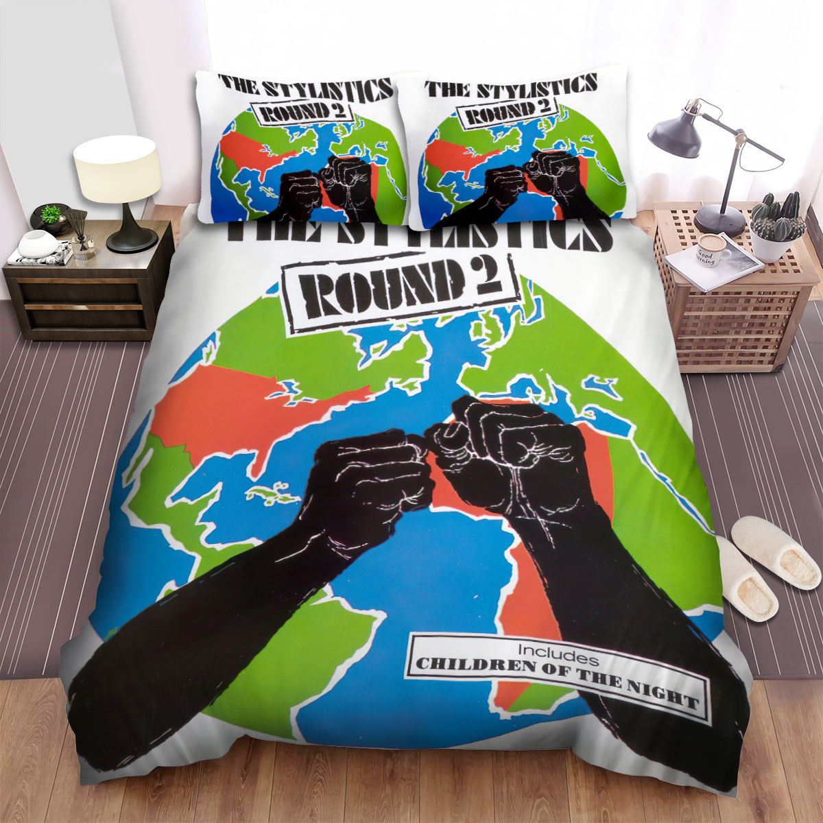 the stylistics music band round 2 album cover bed sheets spread comforter duvet cover bedding sets ftmah