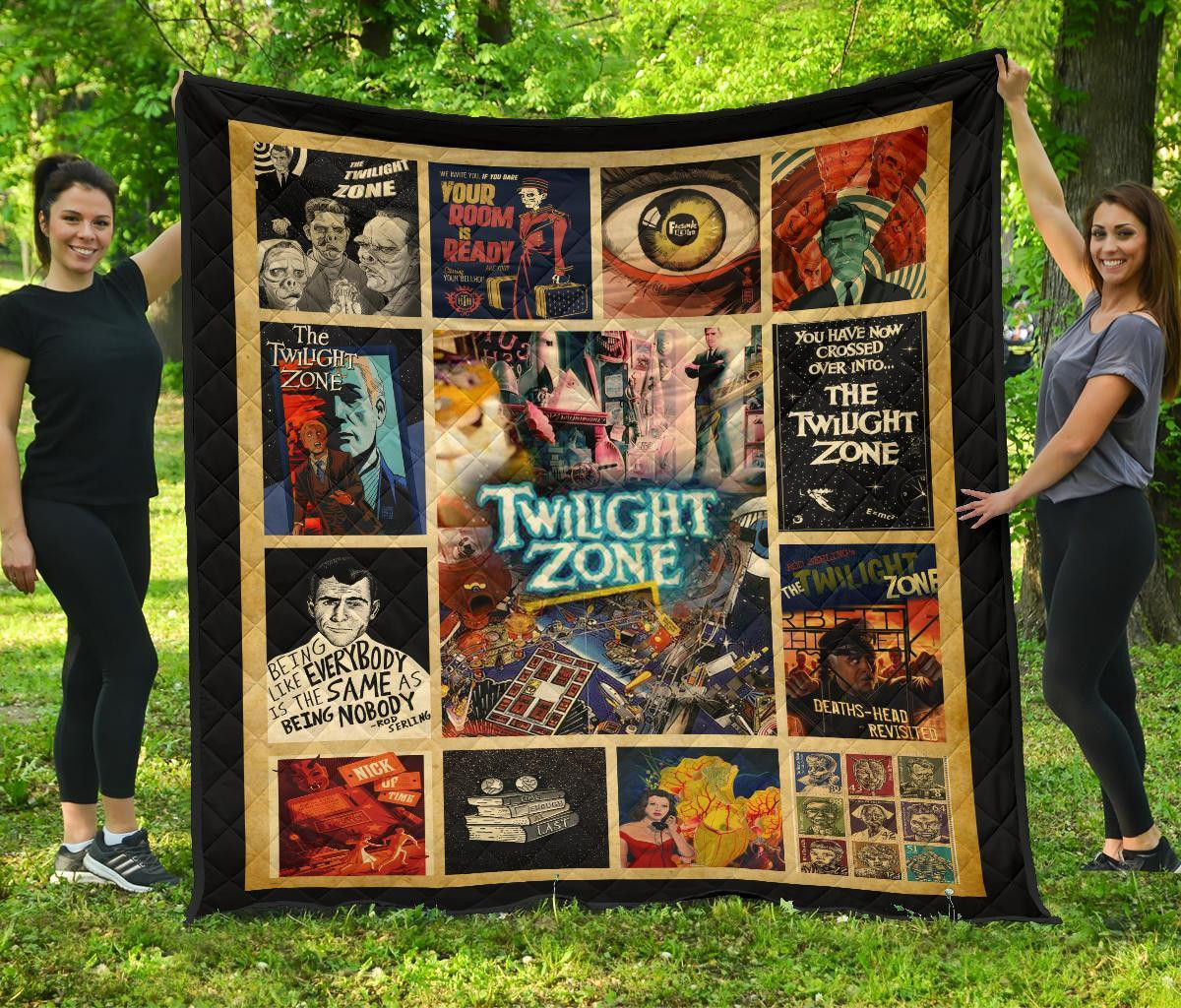 the twilight zone quilt blanket tv show fan gift idea uoqoc