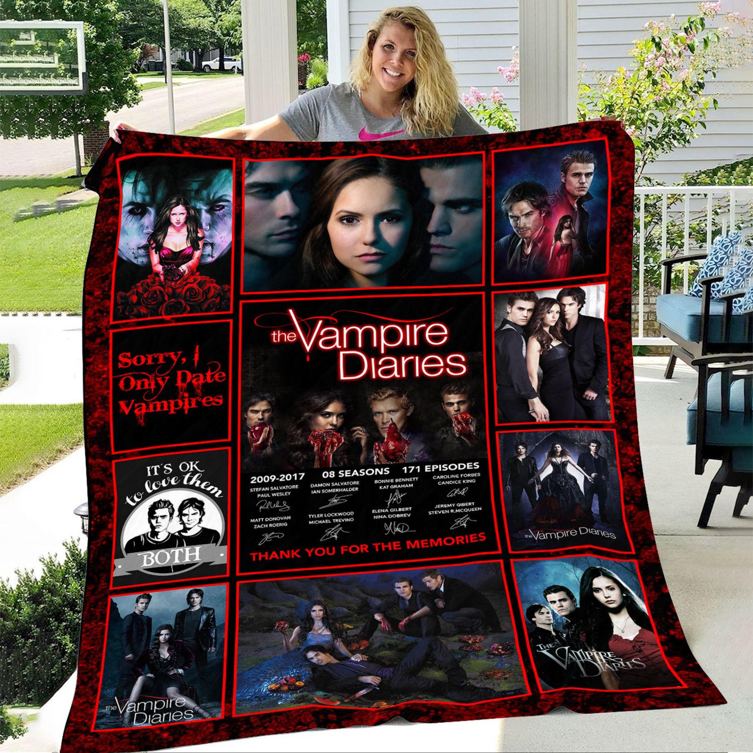 the vampire diaries inspired throw blanket thank you for the memories i7jwu