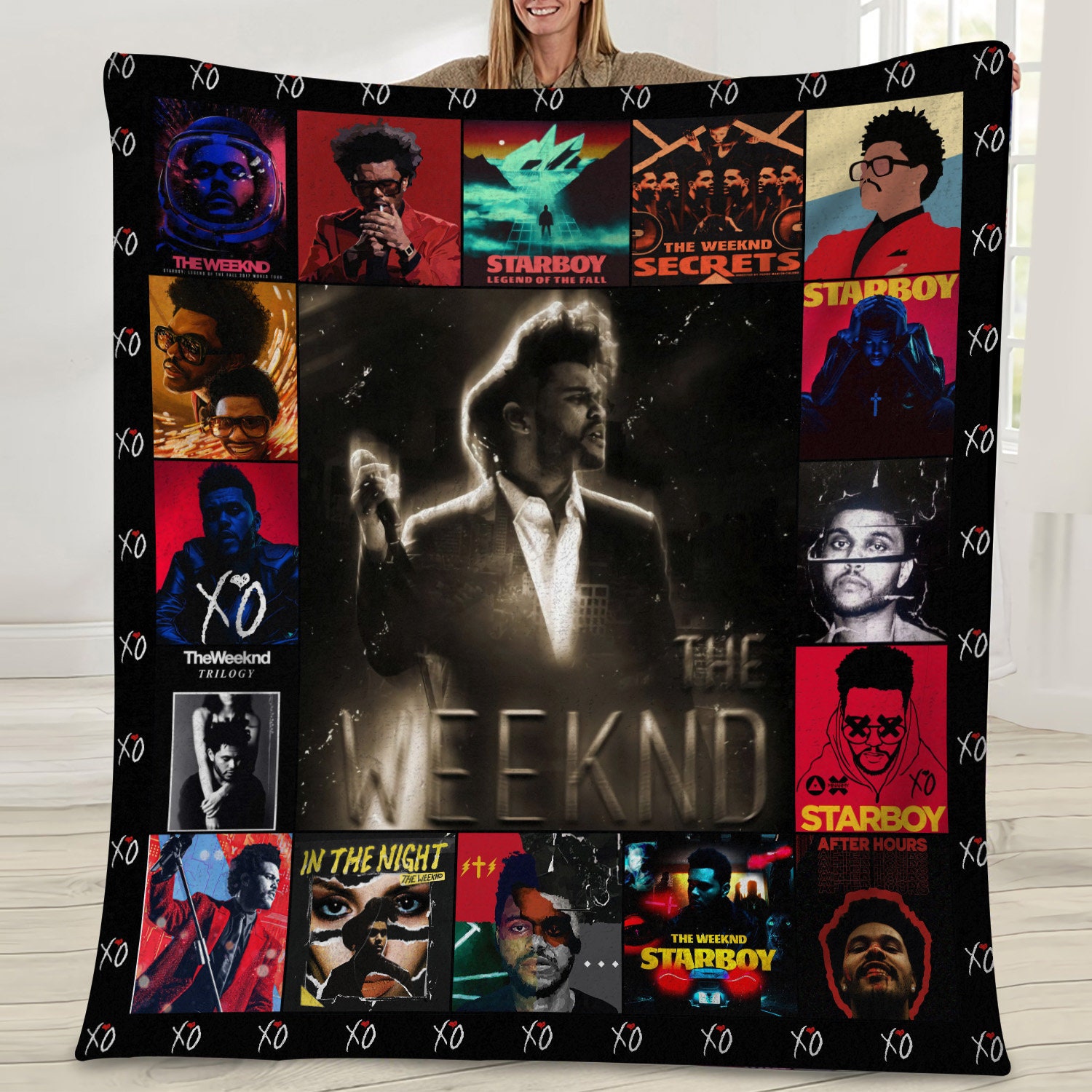 the weeknd music mockup blanket hu0so