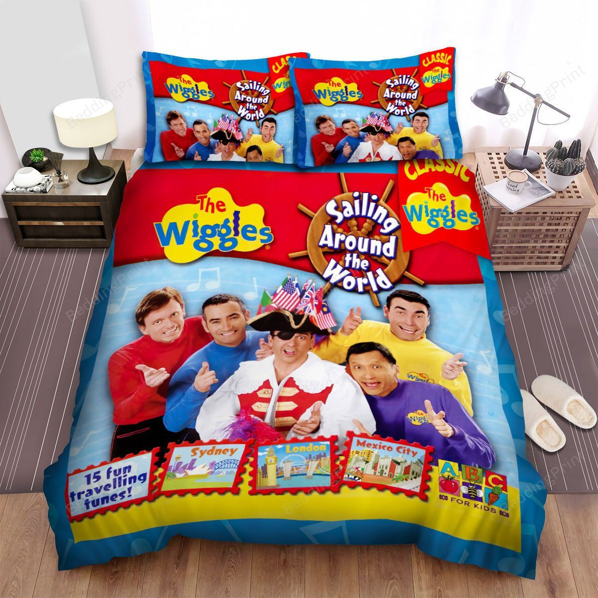 the wiggles sailing around the world bed sheets duvet cover bedding sets j6pbl