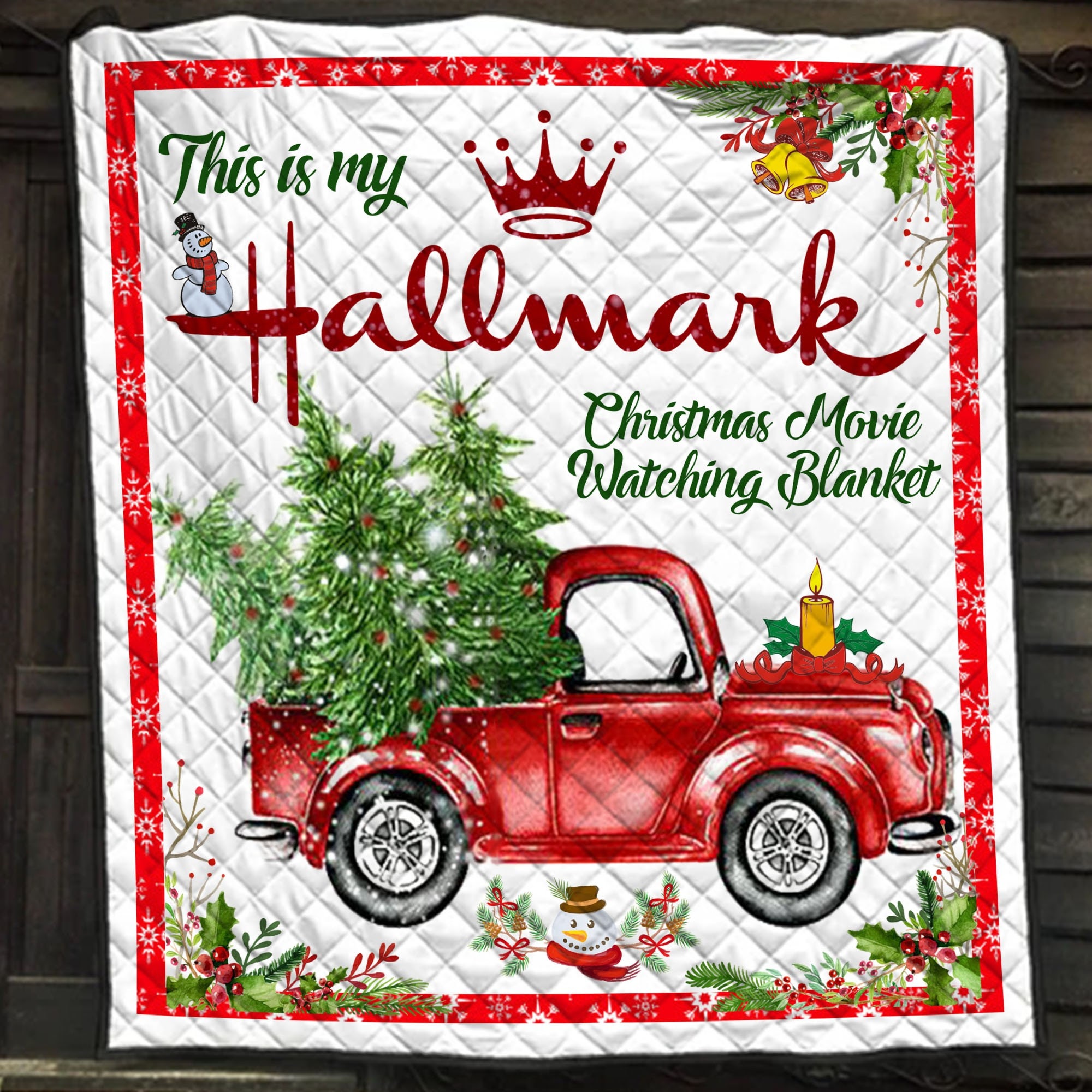 this is my hallmark chrismas personalized blanket ieqls